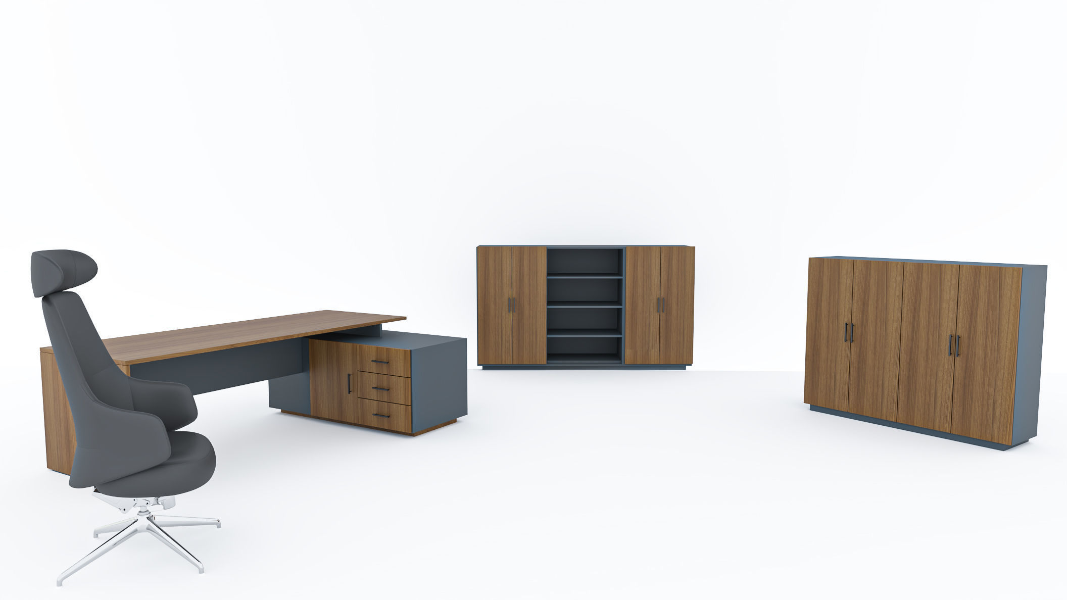 Office design 3DSMAX VRAY  3D model_6