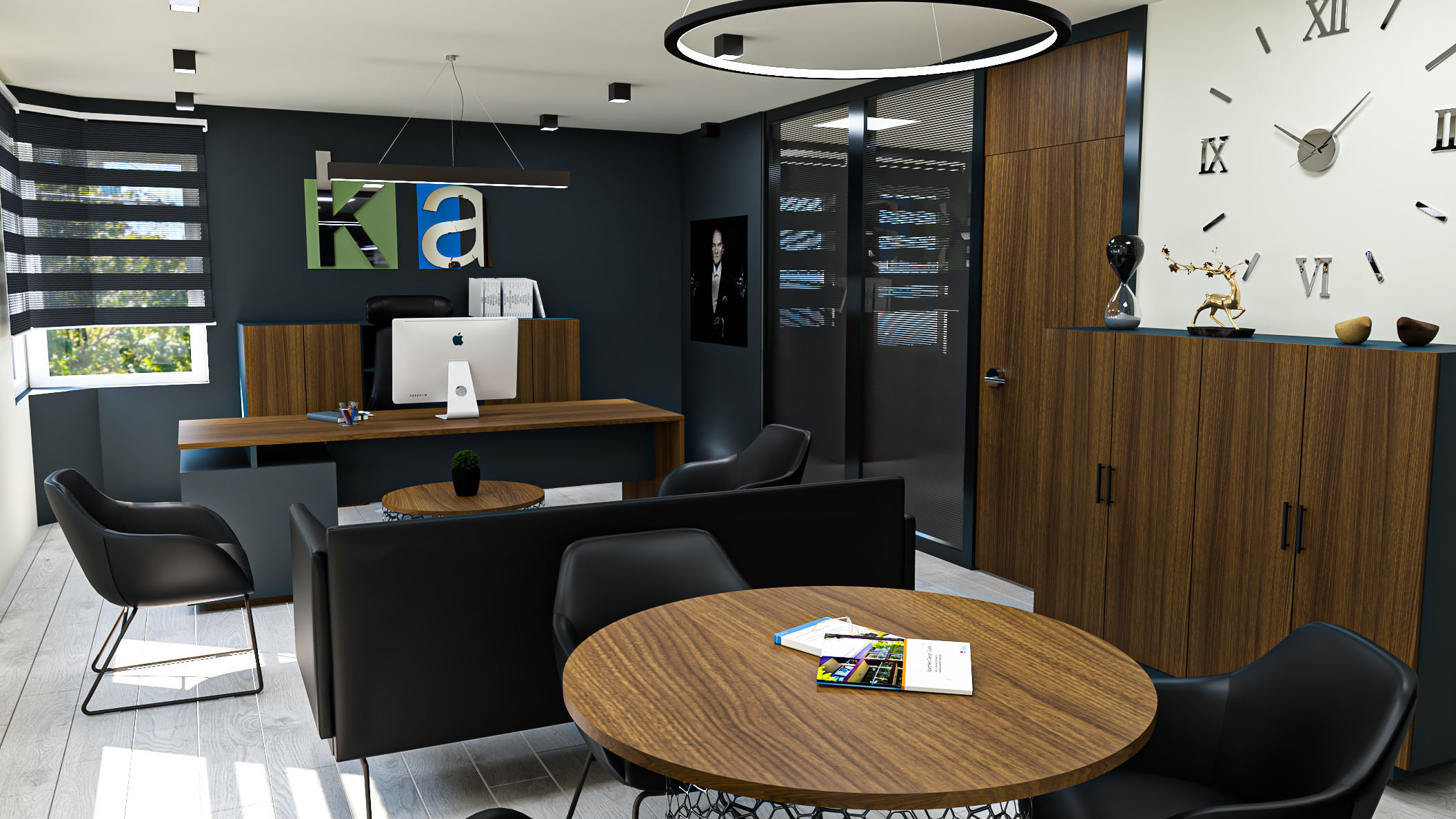 Office design 3DSMAX VRAY  3D model_4