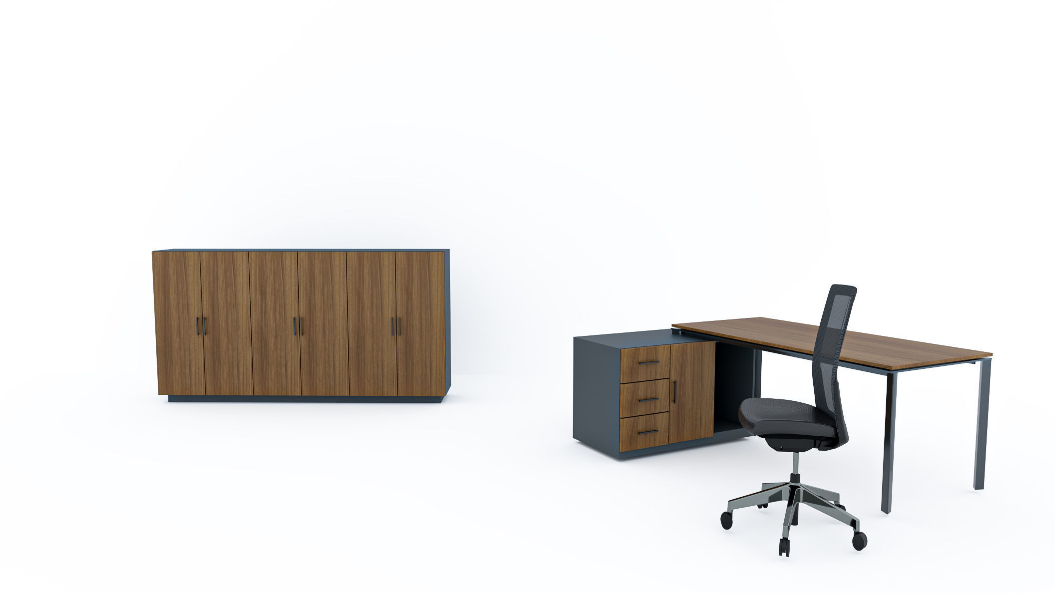 Office design 3DSMAX VRAY  3D model_7