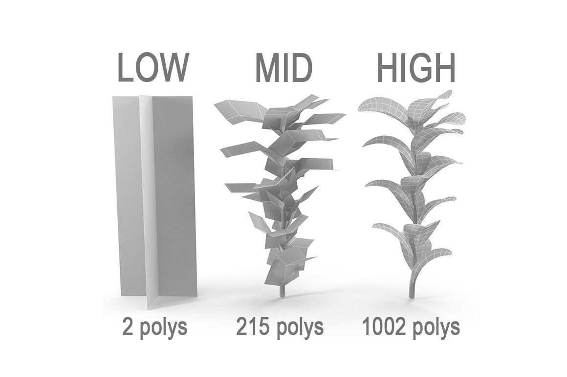 Dotted  moss Low-poly 3D model_9