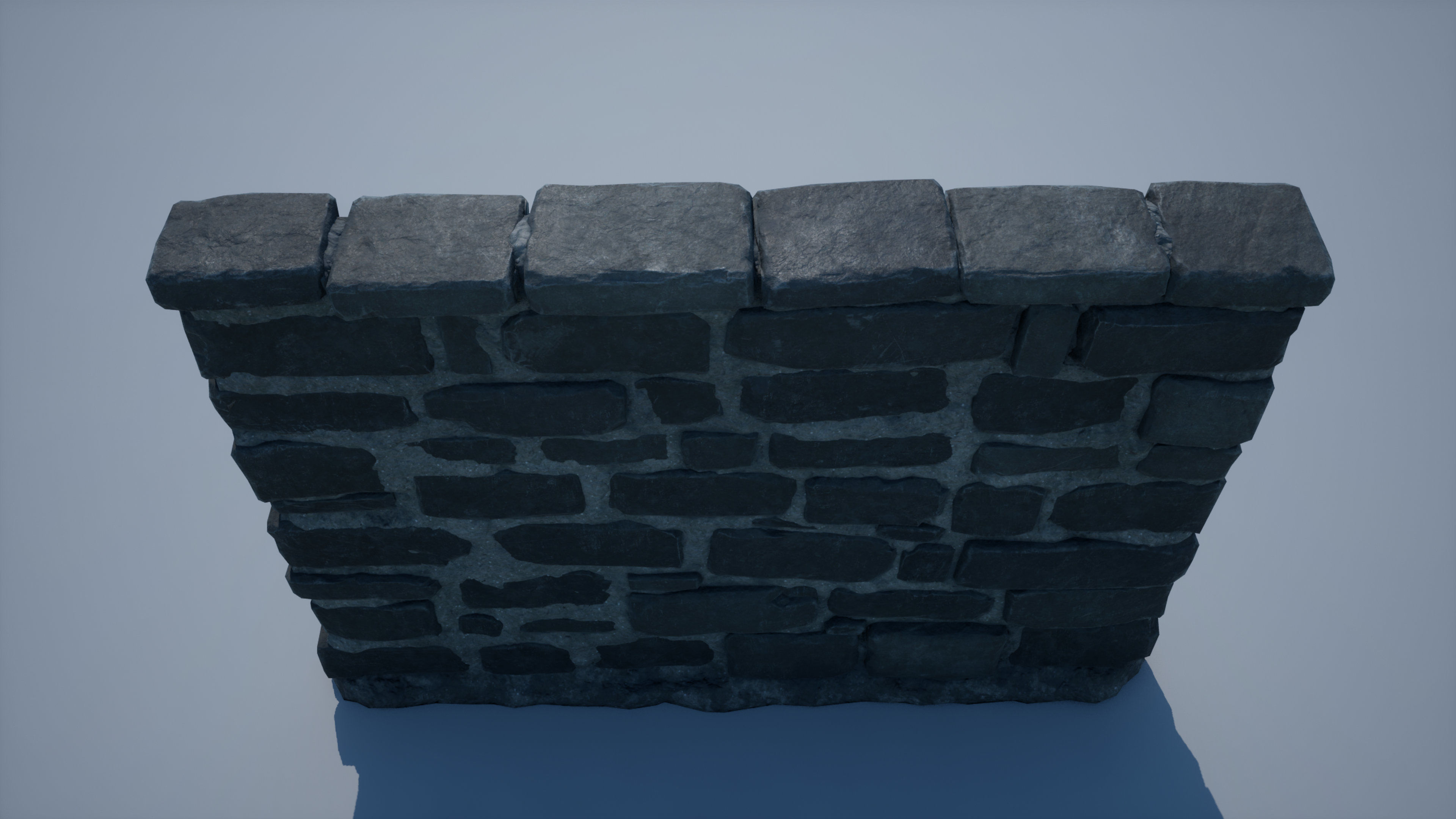 Stone Wall 01 Low-poly 3D model_13