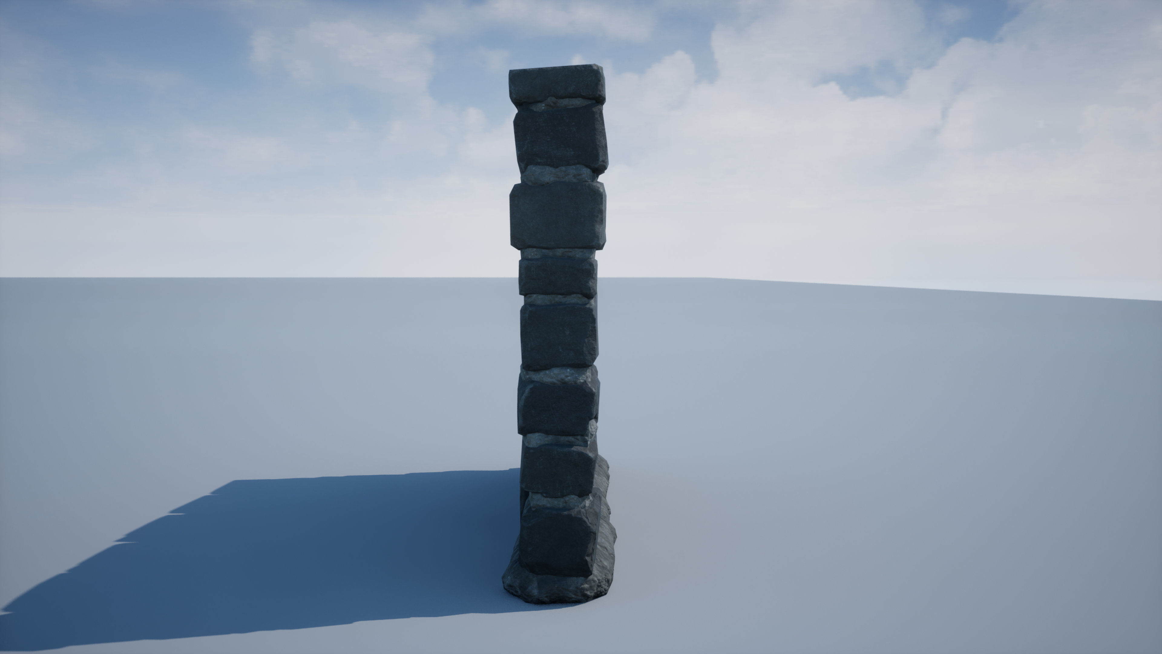 Stone Wall 01 Low-poly 3D model_6