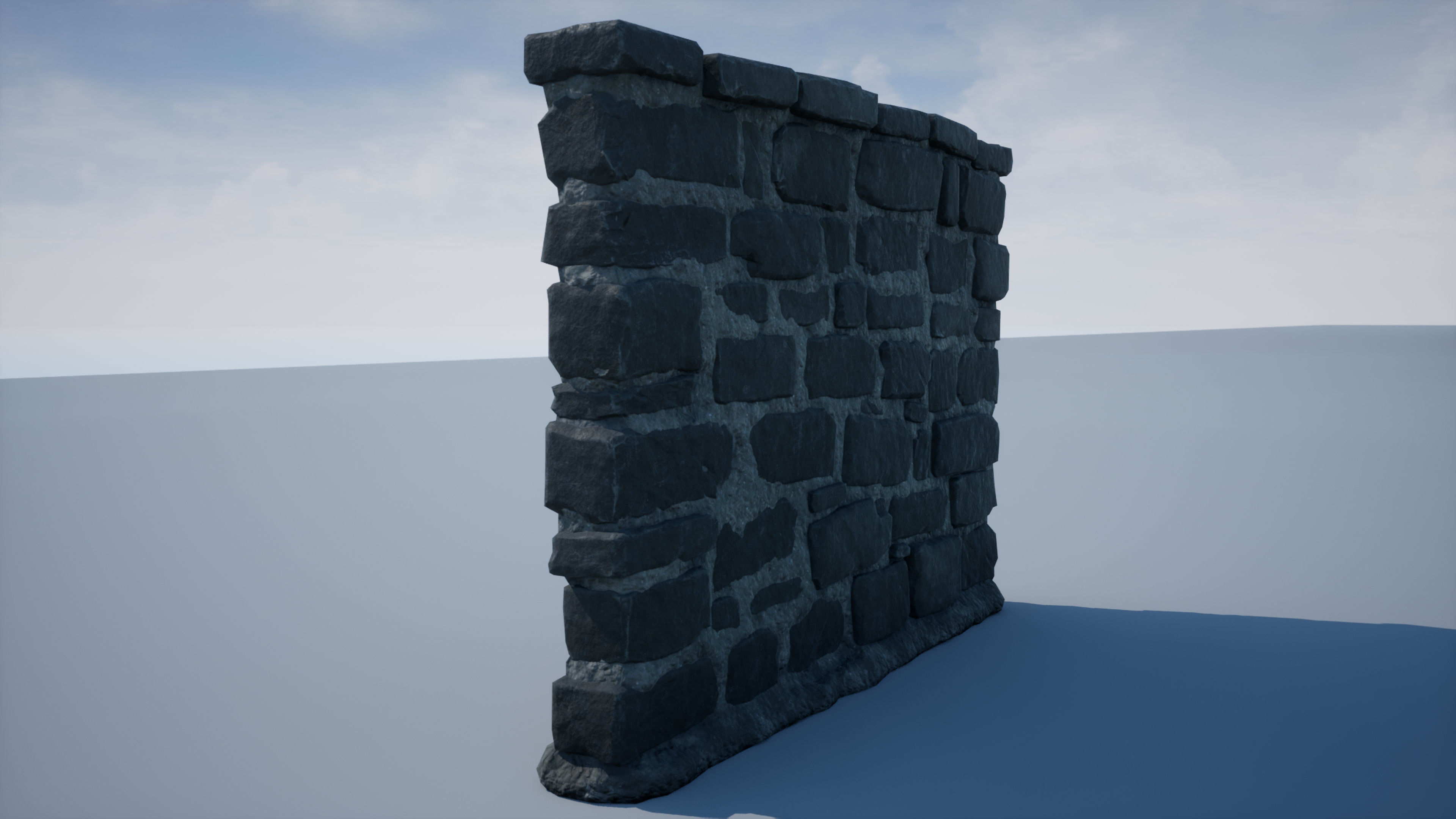 Stone Wall 01 Low-poly 3D model_4