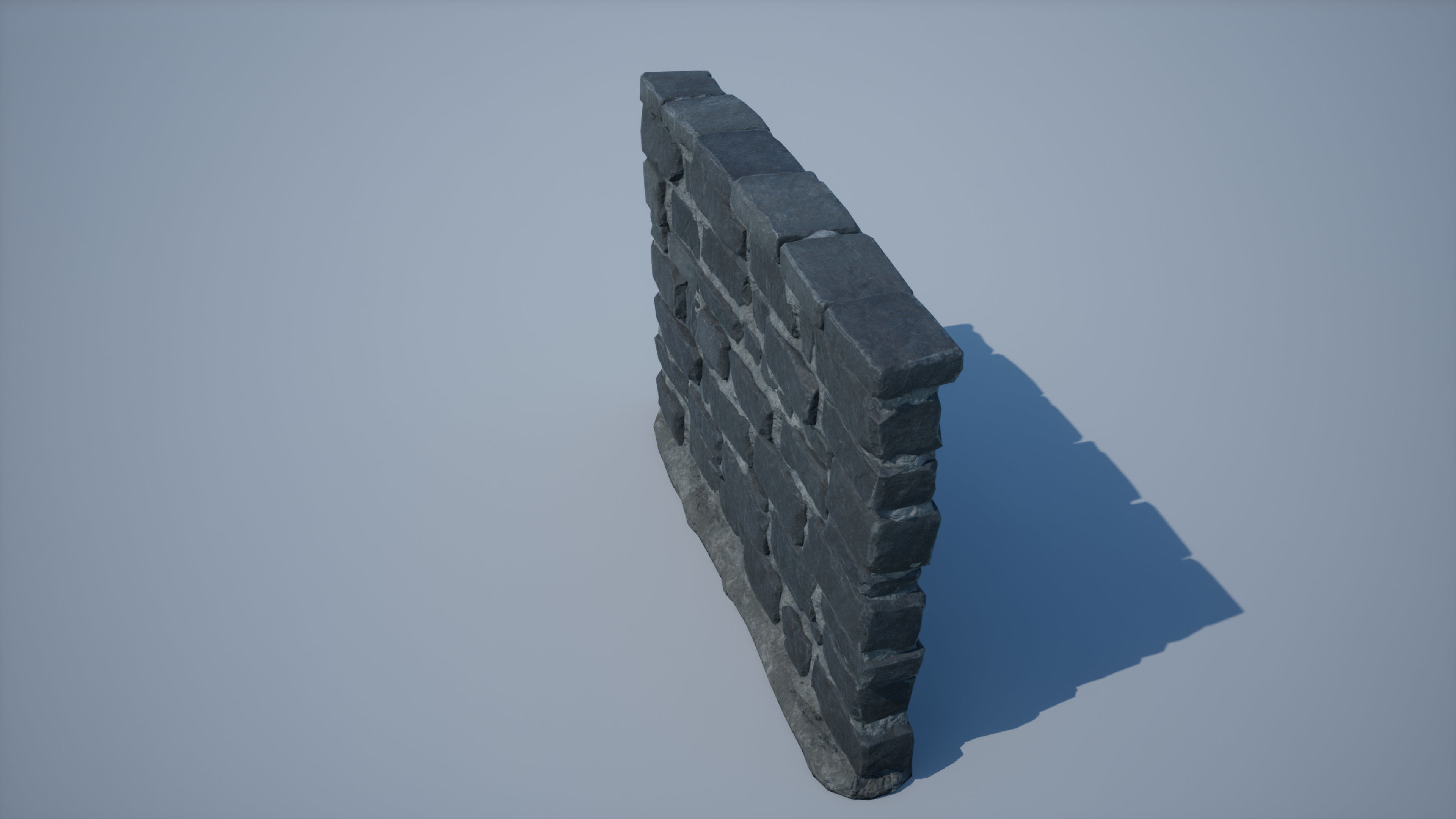 Stone Wall 01 Low-poly 3D model_8