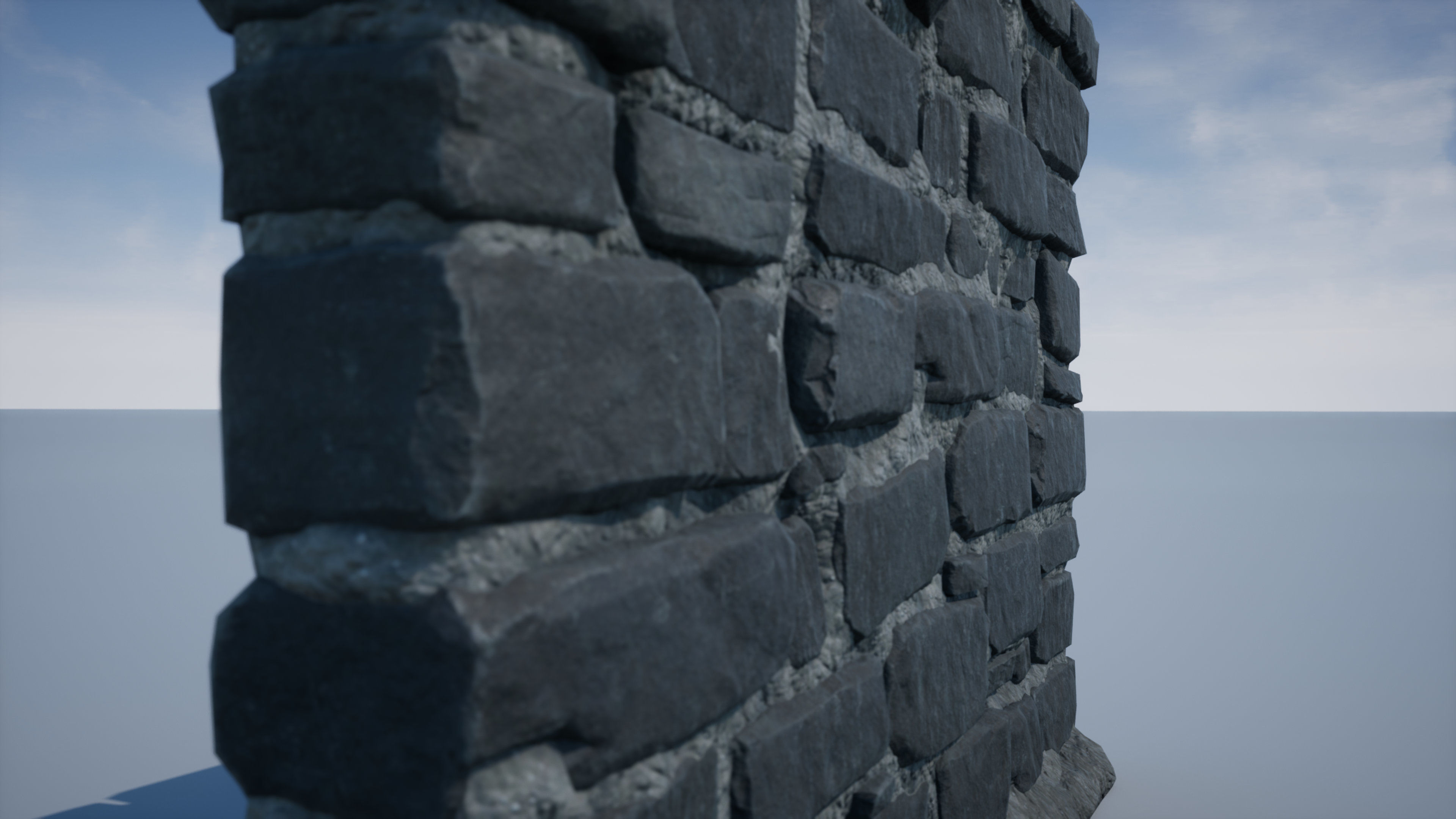 Stone Wall 01 Low-poly 3D model_10