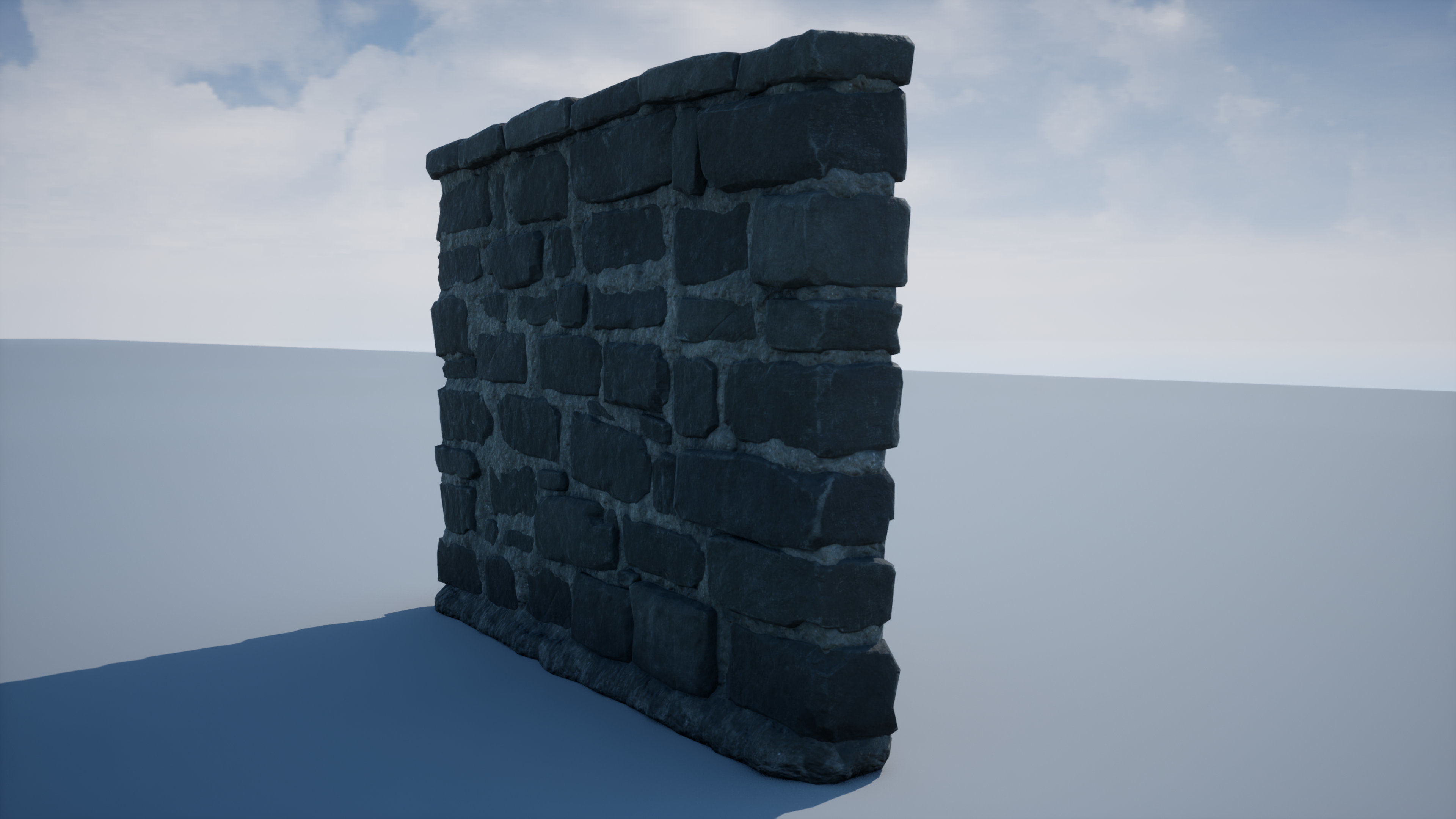Stone Wall 01 Low-poly 3D model_5