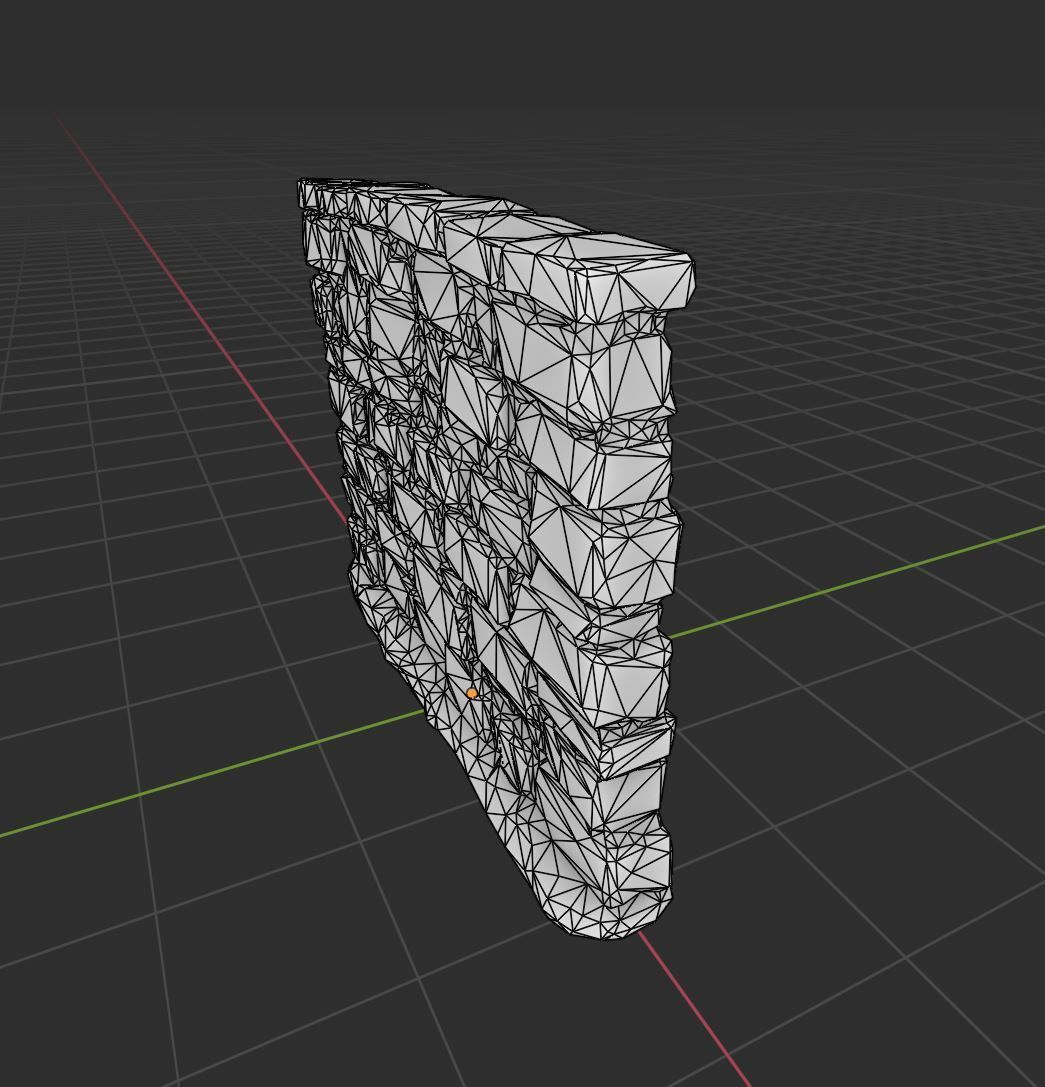 Stone Wall 01 Low-poly 3D model_19