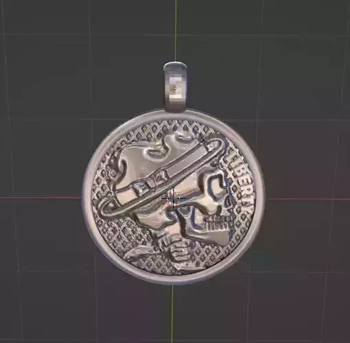 liberty ounce pendant skull