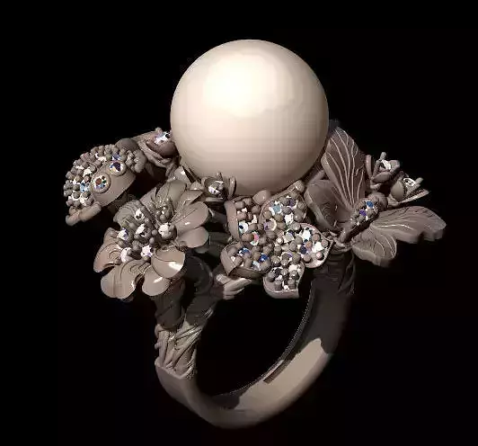 Pearl flower Ring