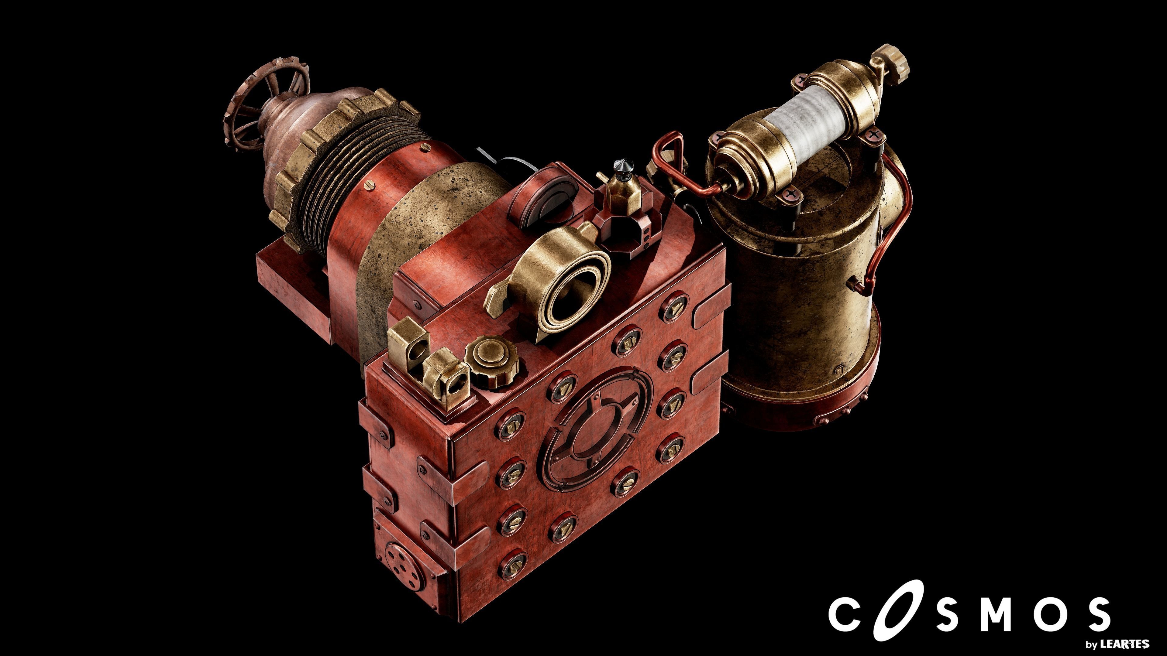 Steampunk Cronambulator Low-poly 3D model_1