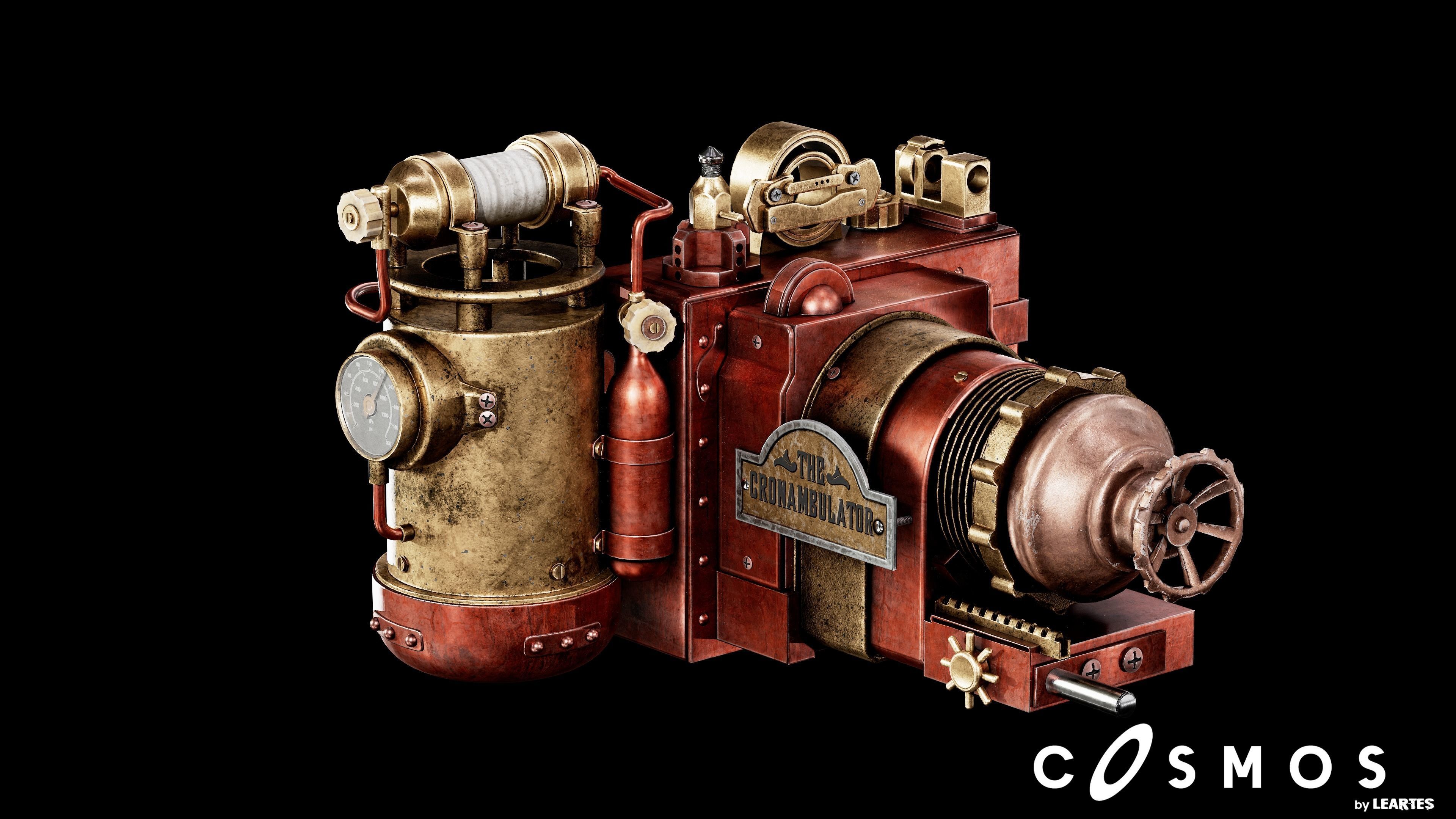 Steampunk Cronambulator Low-poly 3D model_2