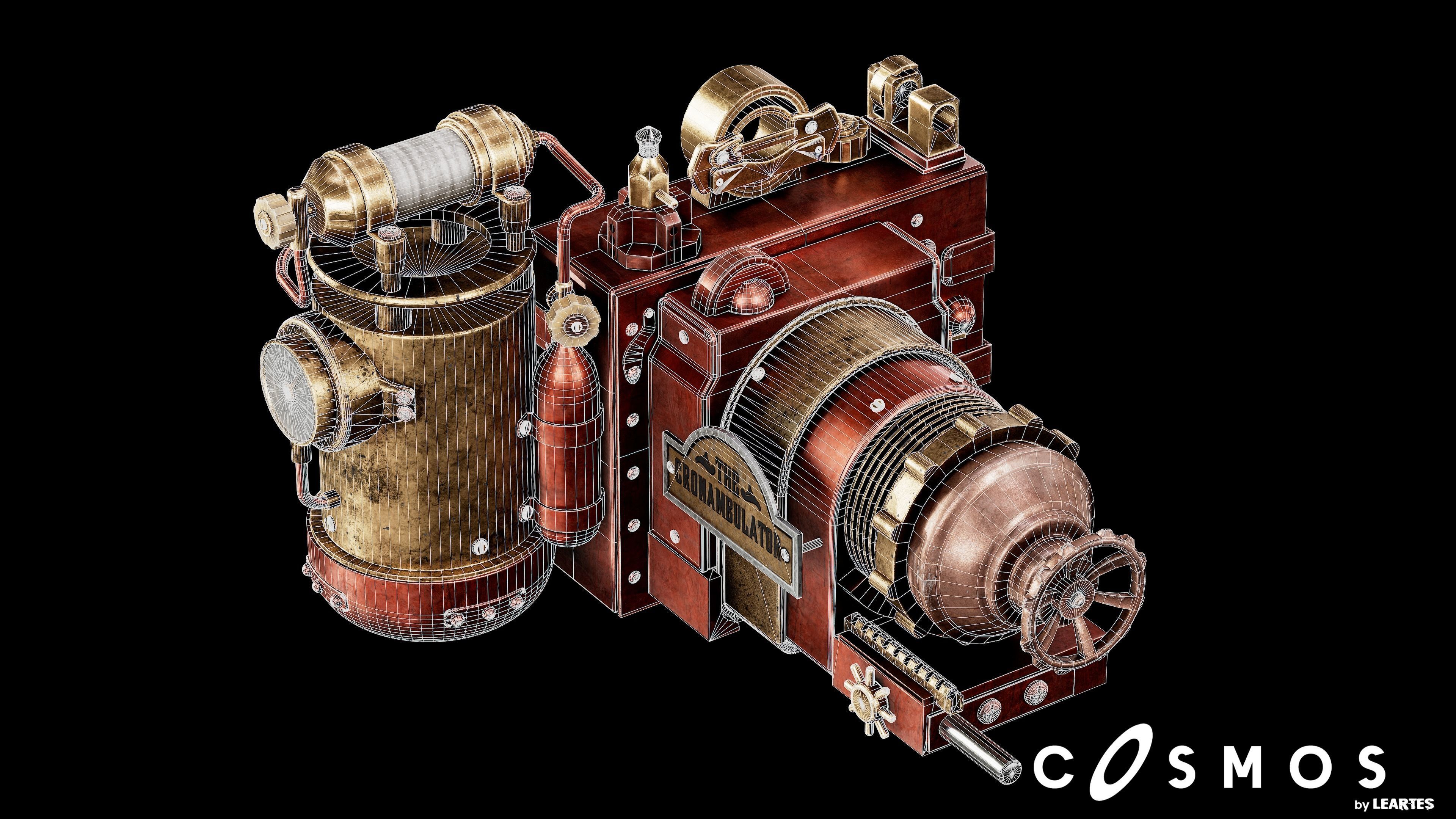Steampunk Cronambulator Low-poly 3D model_4