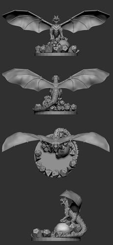 DICE DRAGON DICE TOWER 3D print model