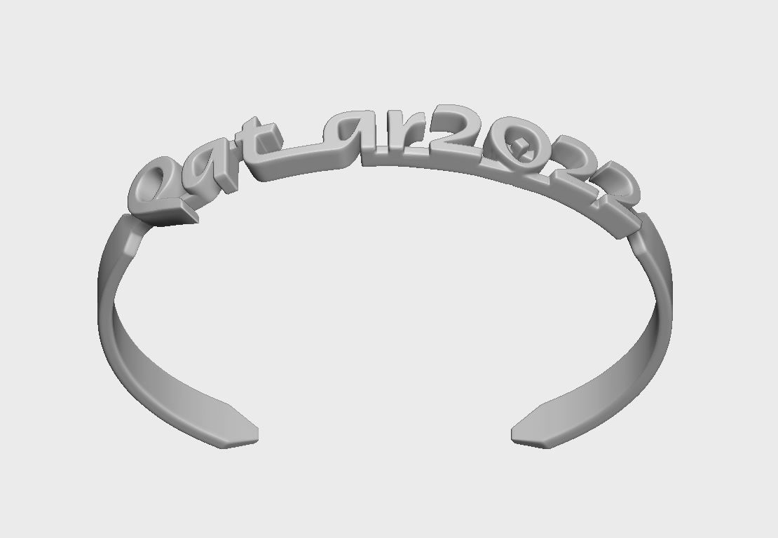 Qatar 2022 Bracelet 3D print model_7