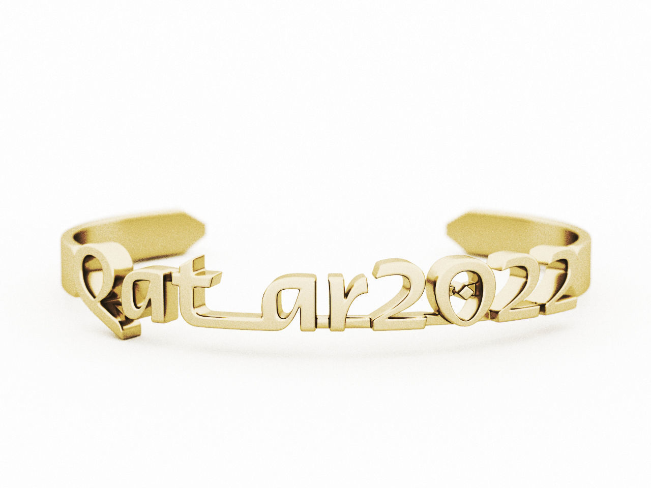 Qatar 2022 Bracelet 3D print model_1