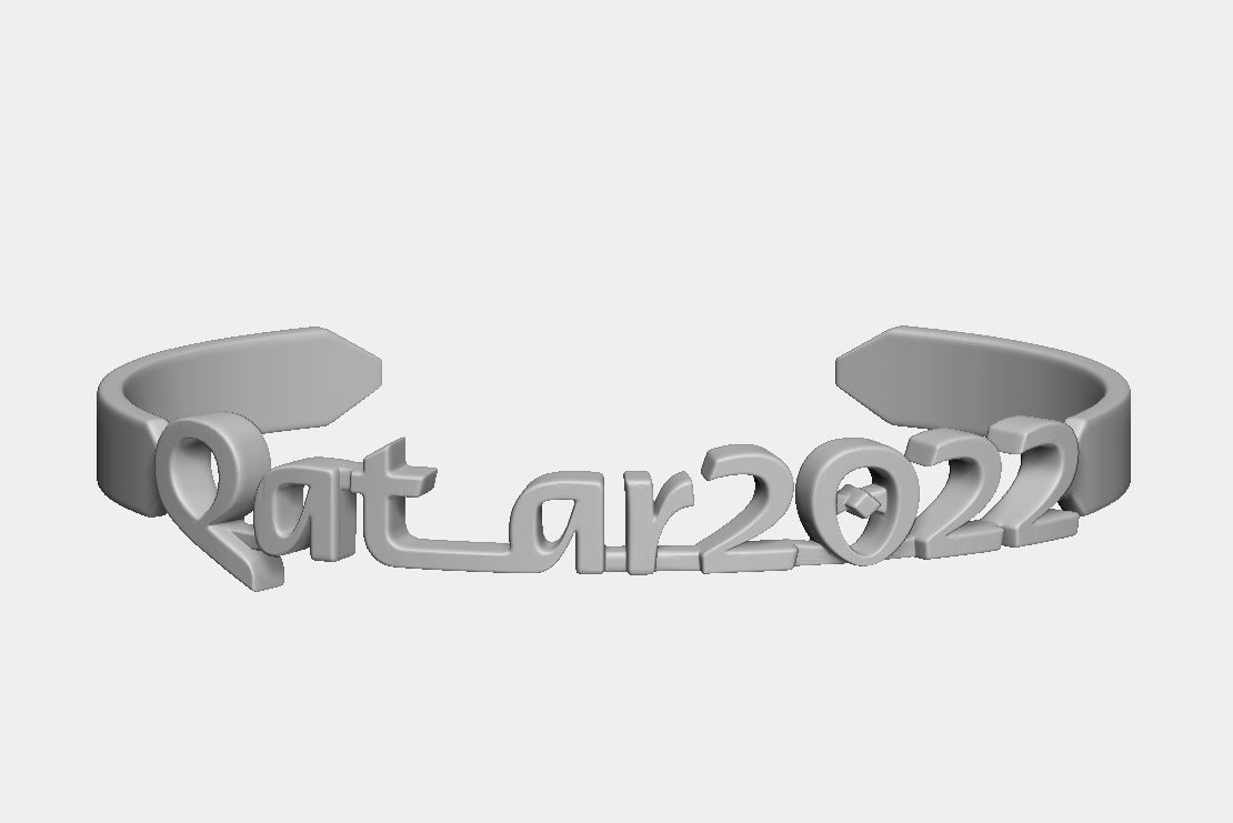 Qatar 2022 Bracelet 3D print model_5