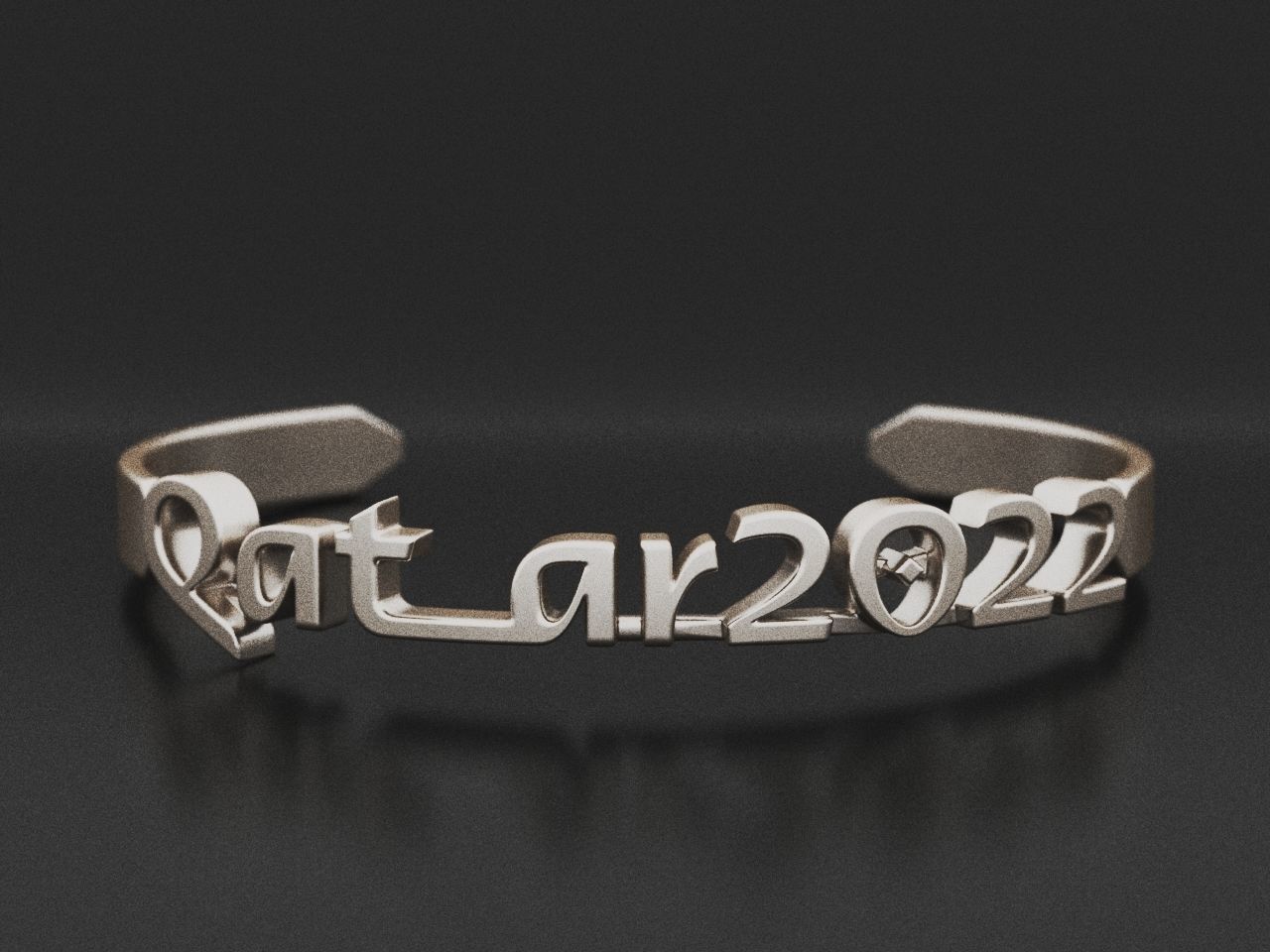 Qatar 2022 Bracelet 3D print model_2