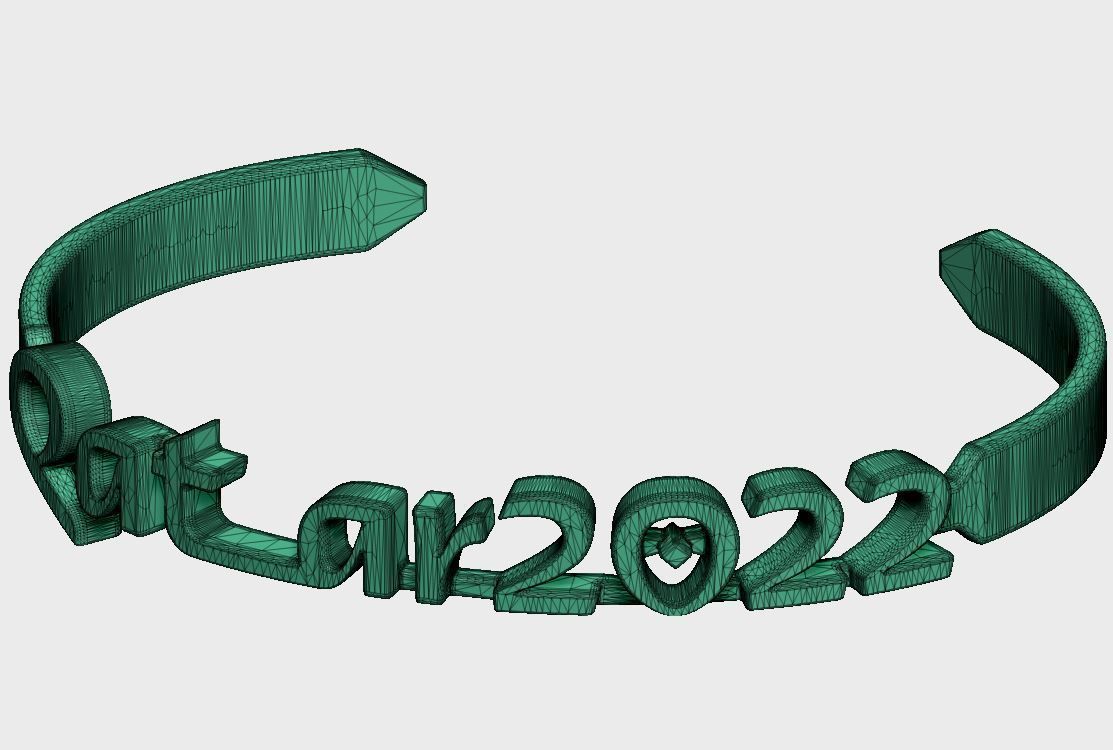 Qatar 2022 Bracelet 3D print model_18