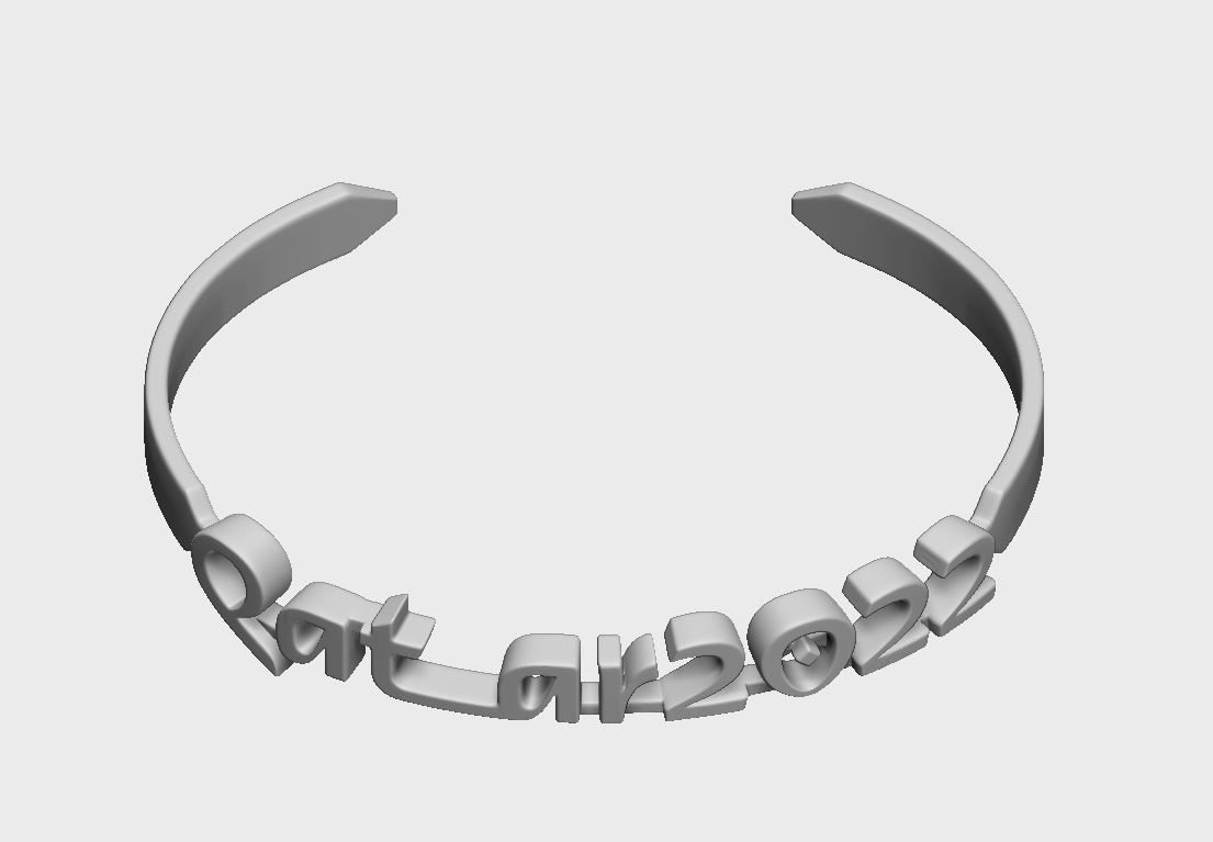 Qatar 2022 Bracelet 3D print model_6