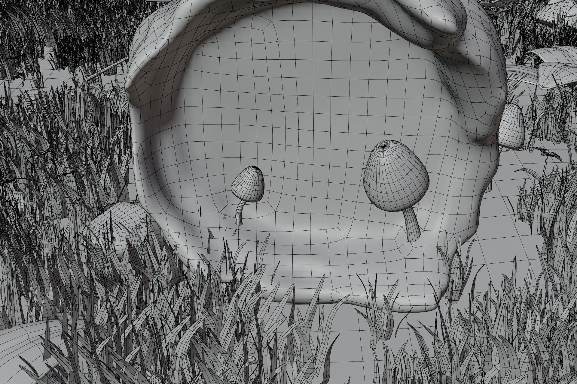 Cartoon Log House Low-poly 3D model_18