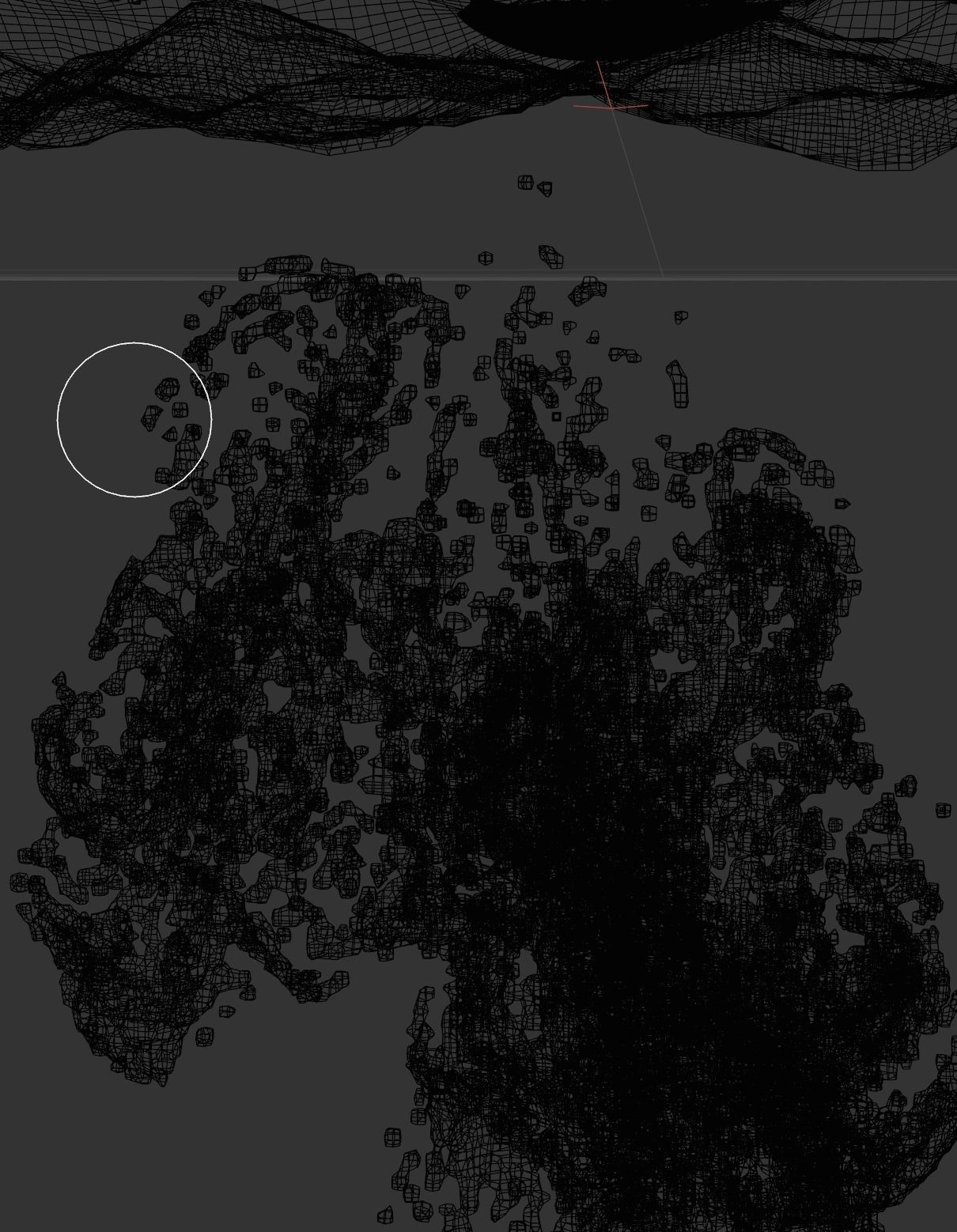 ocean with splash and underwater bubbles Low-poly 3D model_3