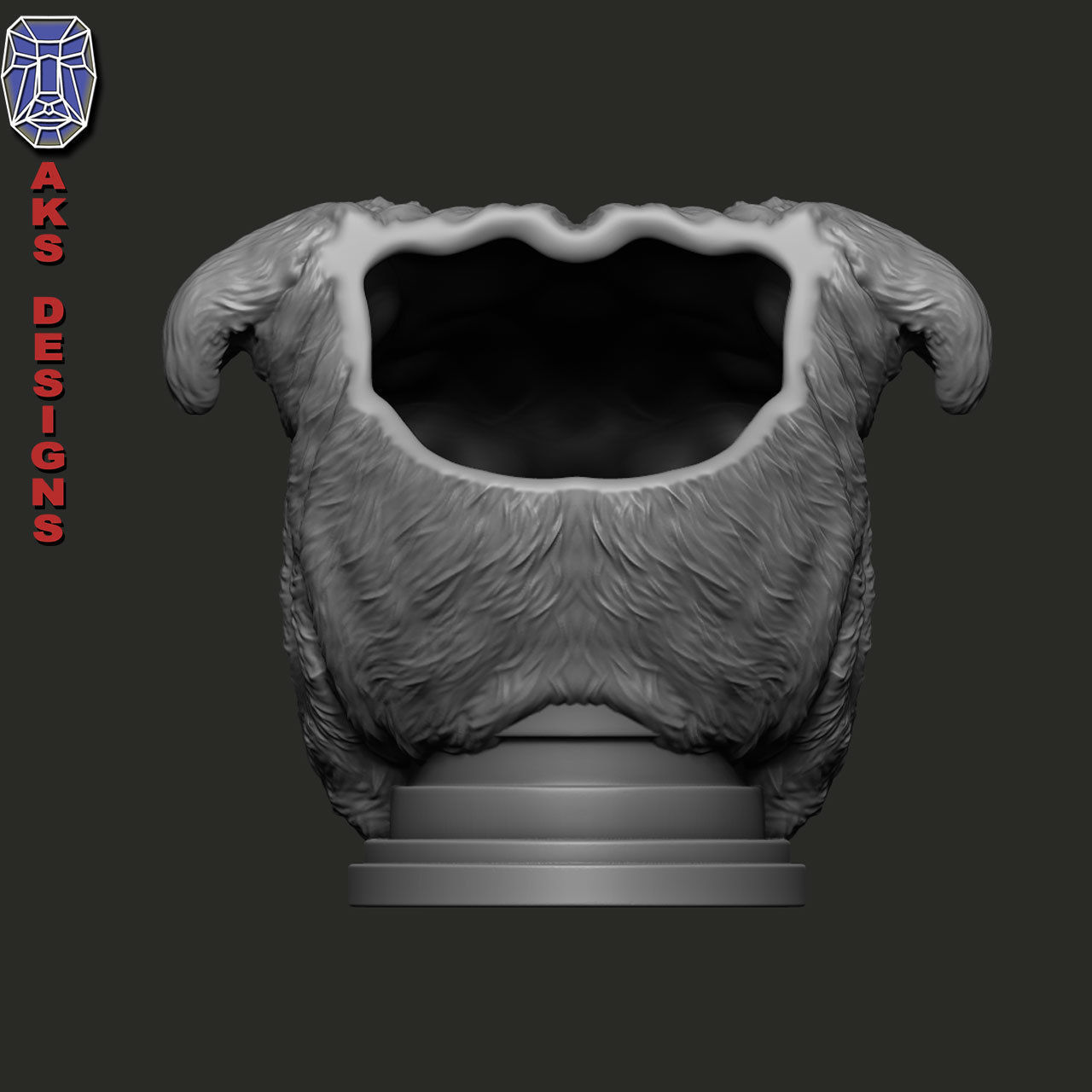 Bulldog version 1 Penstand cum flowerspot 3D print model_7