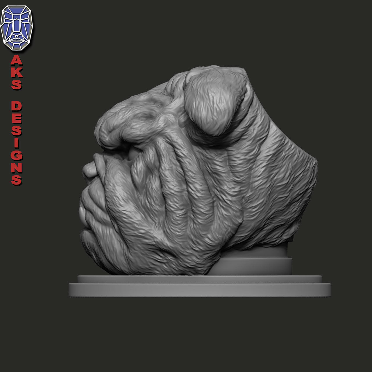 Bulldog version 1 Penstand cum flowerspot 3D print model_5