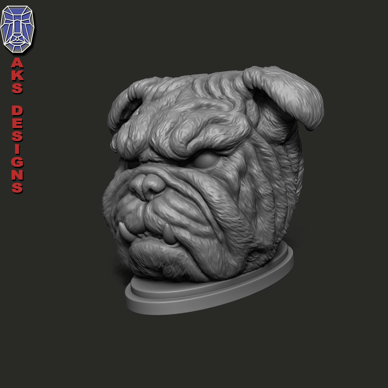 Bulldog version 1 Penstand cum flowerspot 3D print model_4