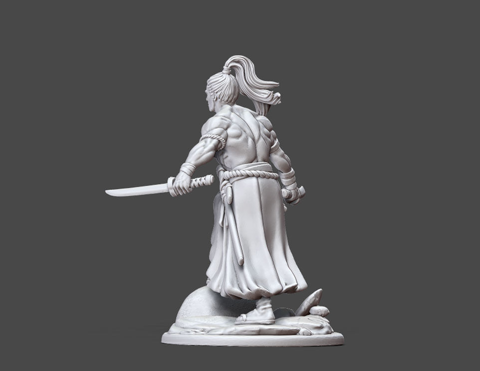 Ronin - Samurai - 35mm scale 3D print model_3