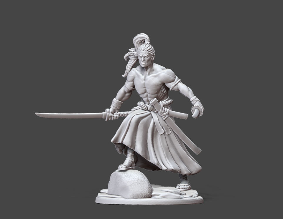 Ronin - Samurai - 35mm scale 3D print model_8