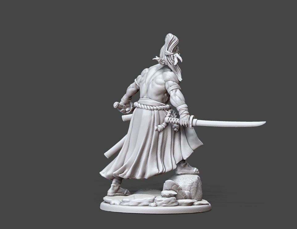 Ronin - Samurai - 35mm scale 3D print model_4