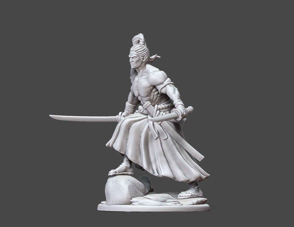 Ronin - Samurai - 35mm scale 3D print model_2