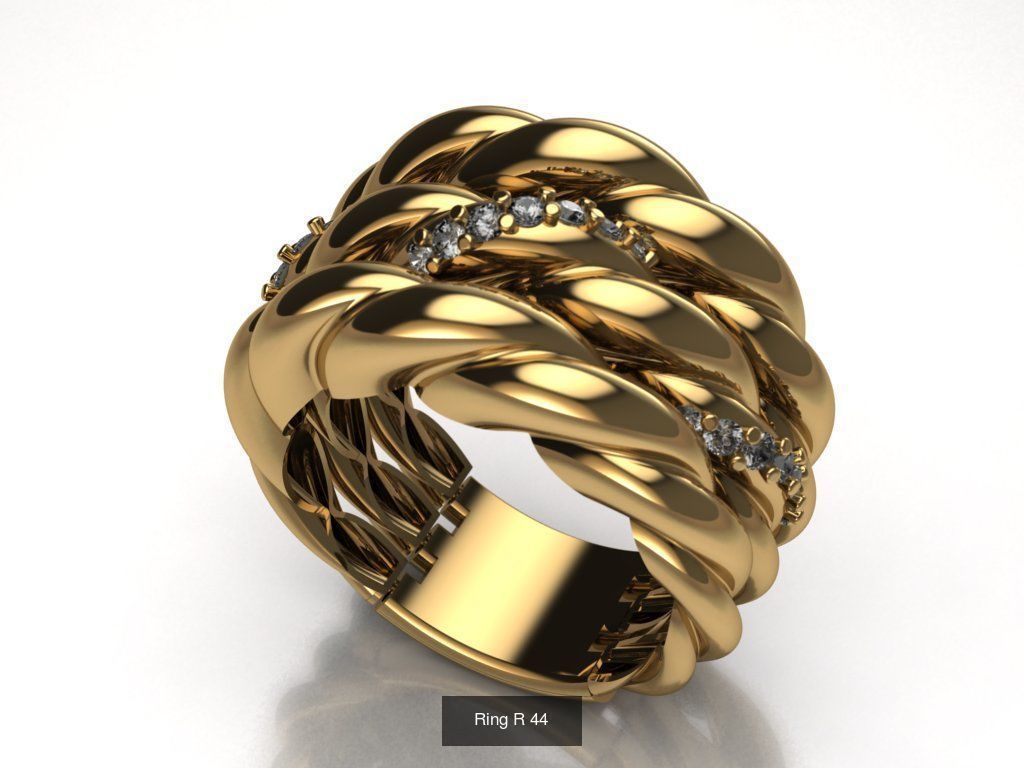 Ring collection gold with diamonds _3