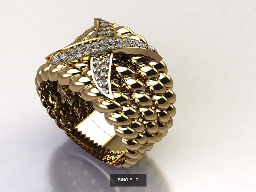 Ring collection gold with diamonds _2