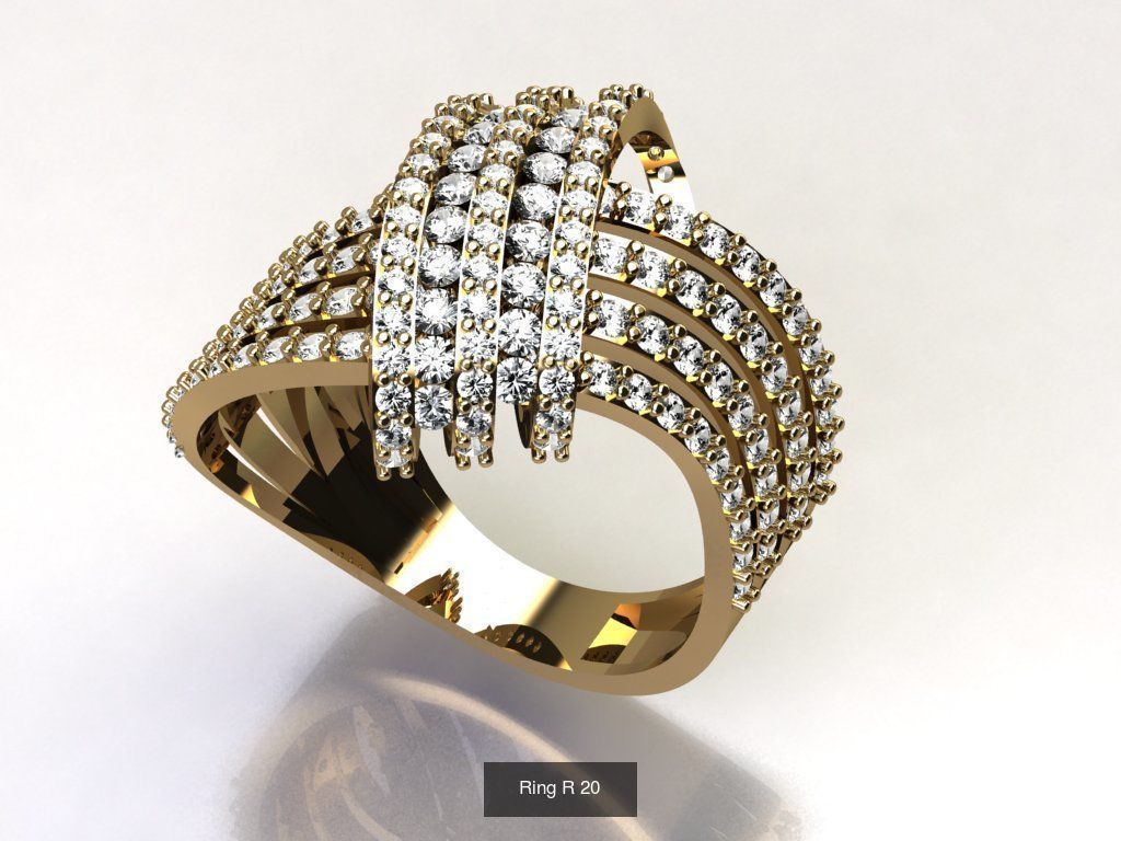 Ring collection gold with diamonds _1
