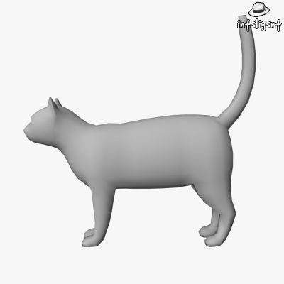 Low Poly Cat Low-poly 3D model_1