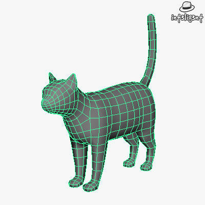 Low Poly Cat Low-poly 3D model_3