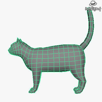 Low Poly Cat Low-poly 3D model_4