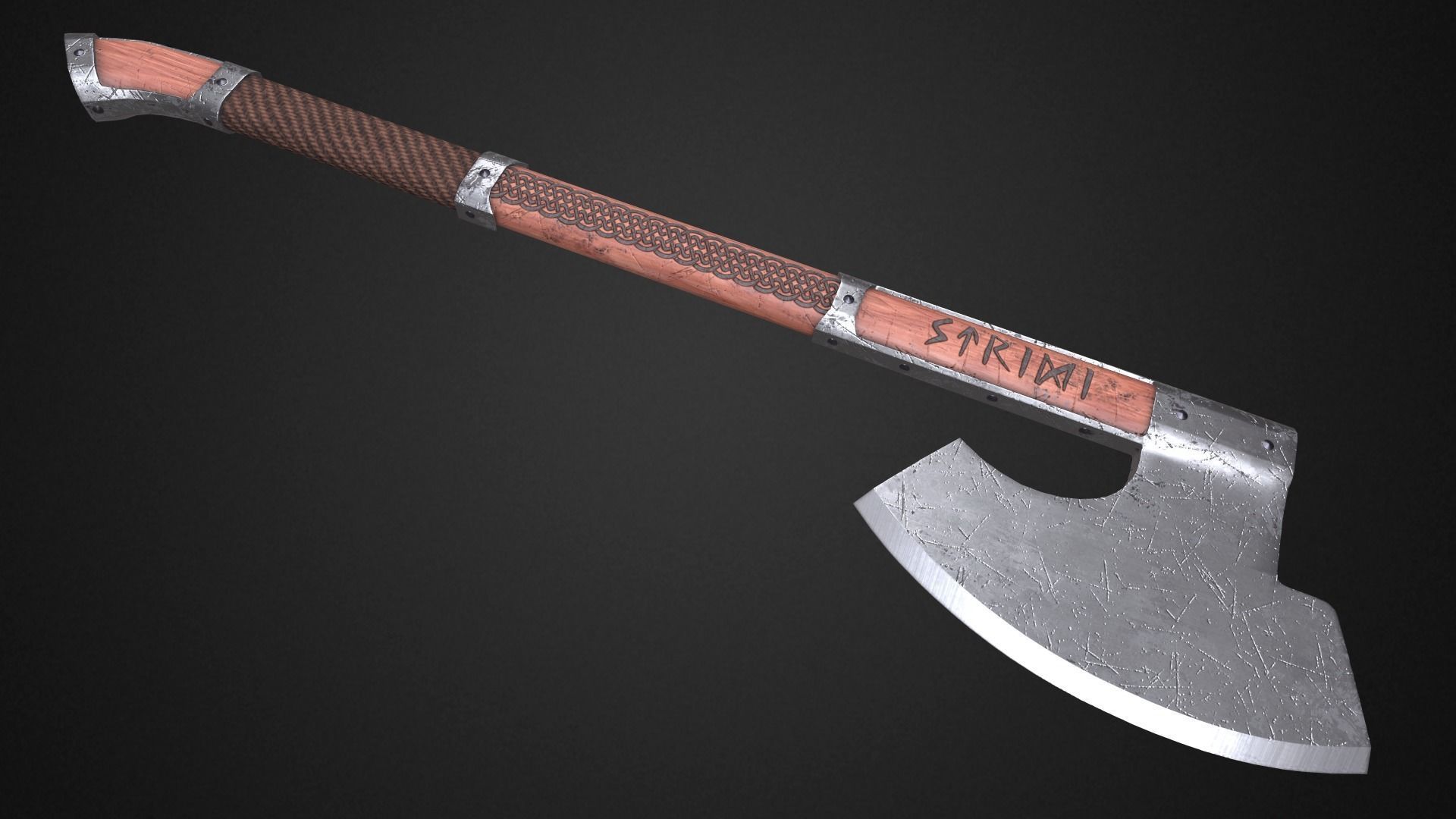 Medieval axes pack 3D Model Collection_28