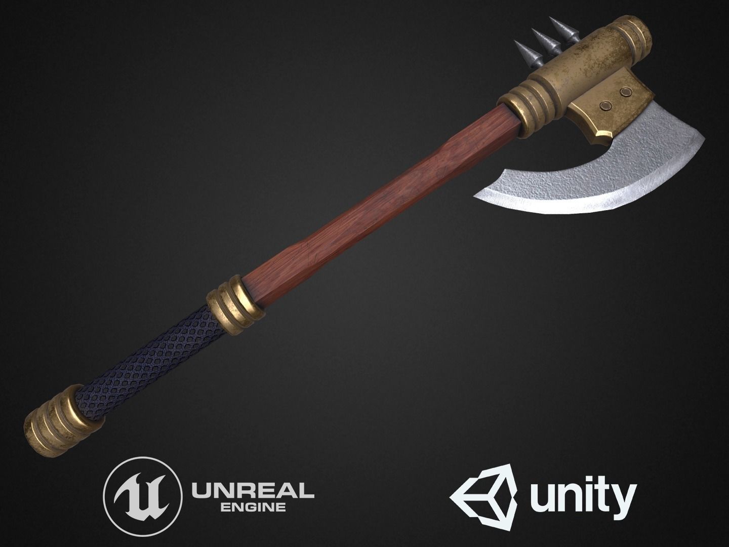 Medieval axes pack 3D Model Collection_6