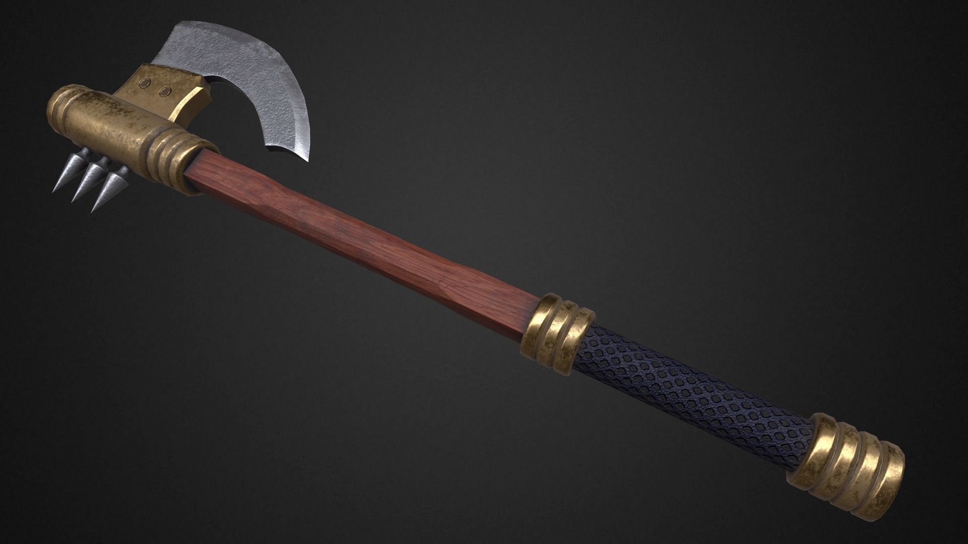 Medieval axes pack 3D Model Collection_10