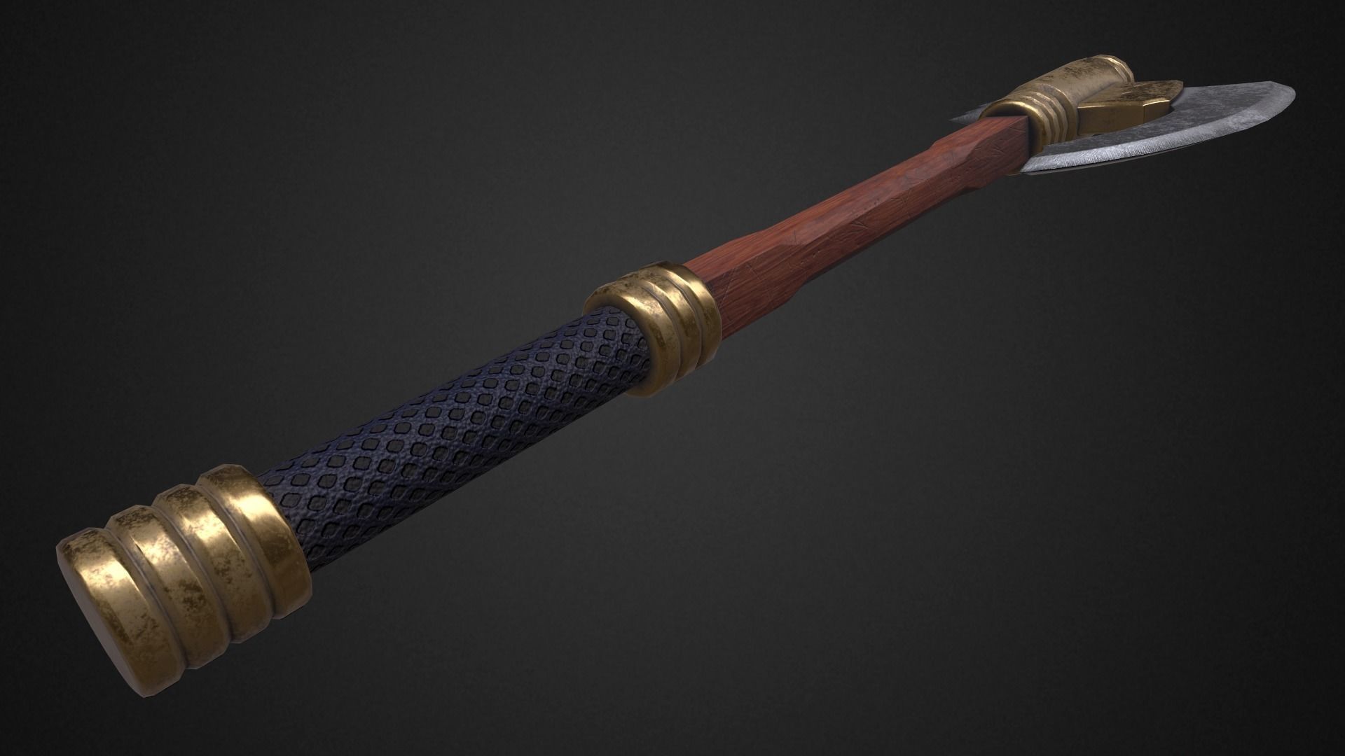 Medieval axes pack 3D Model Collection_8