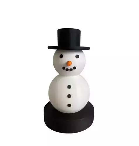 snowman with top hat