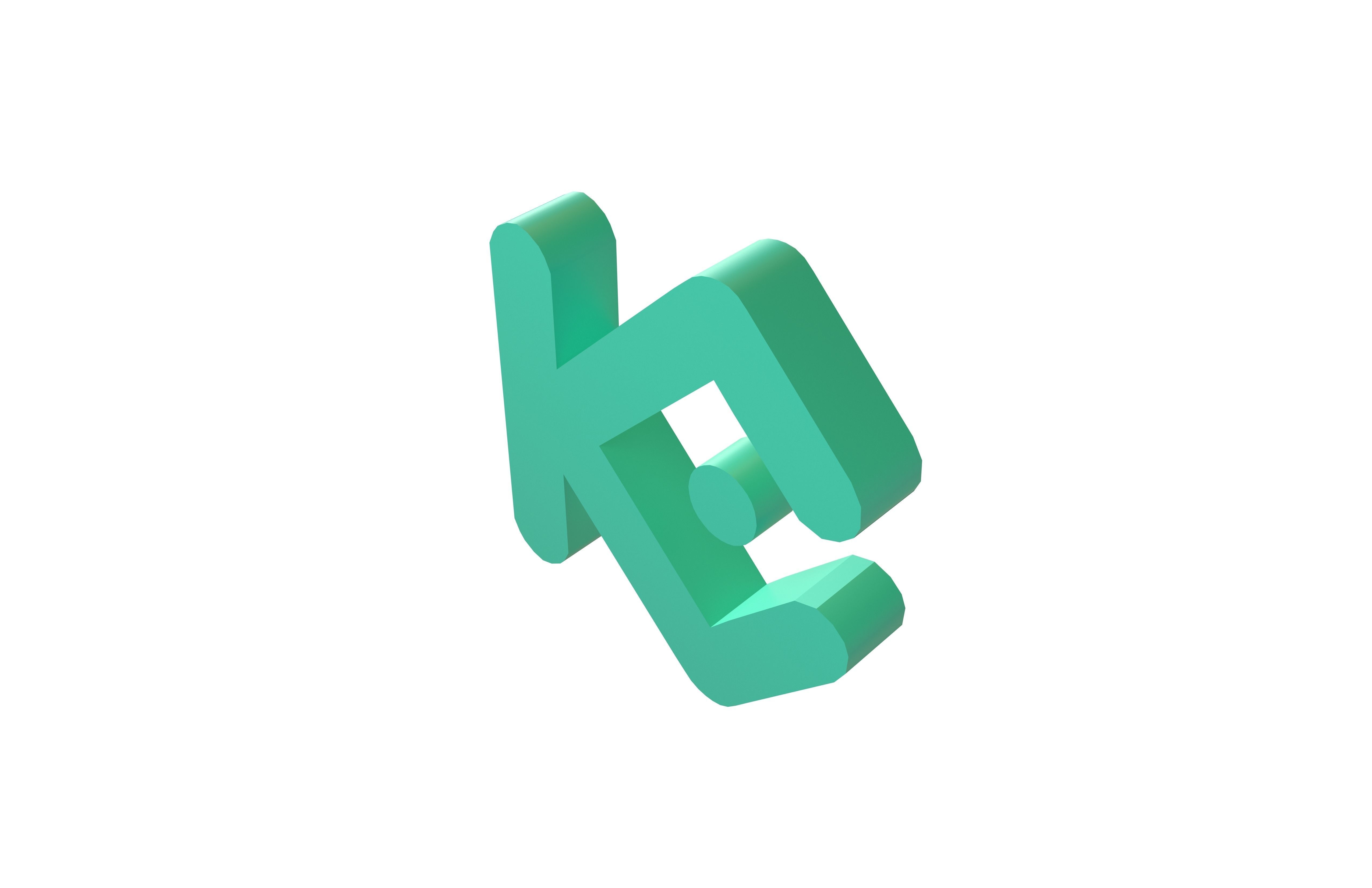 KuCoin Token Coin v1 001 Low-poly 3D model_2