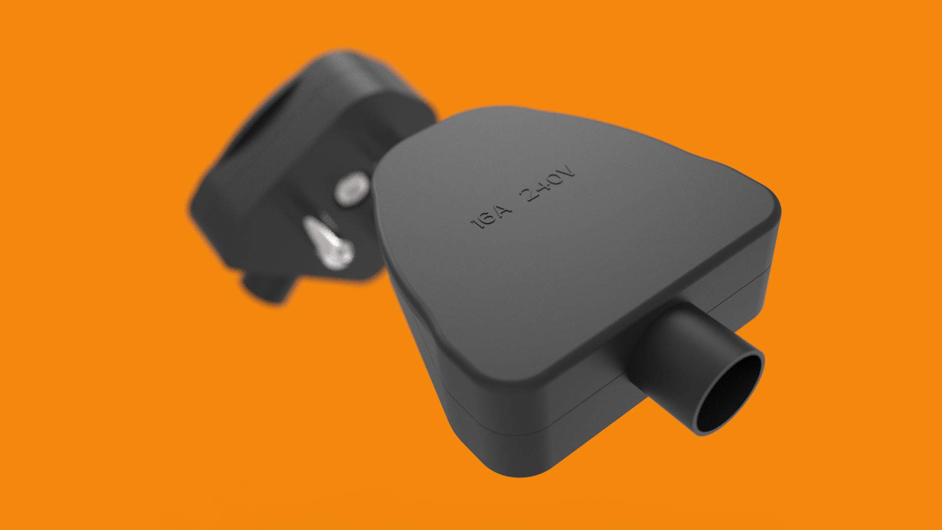 3 Pin Plug 3D model_1