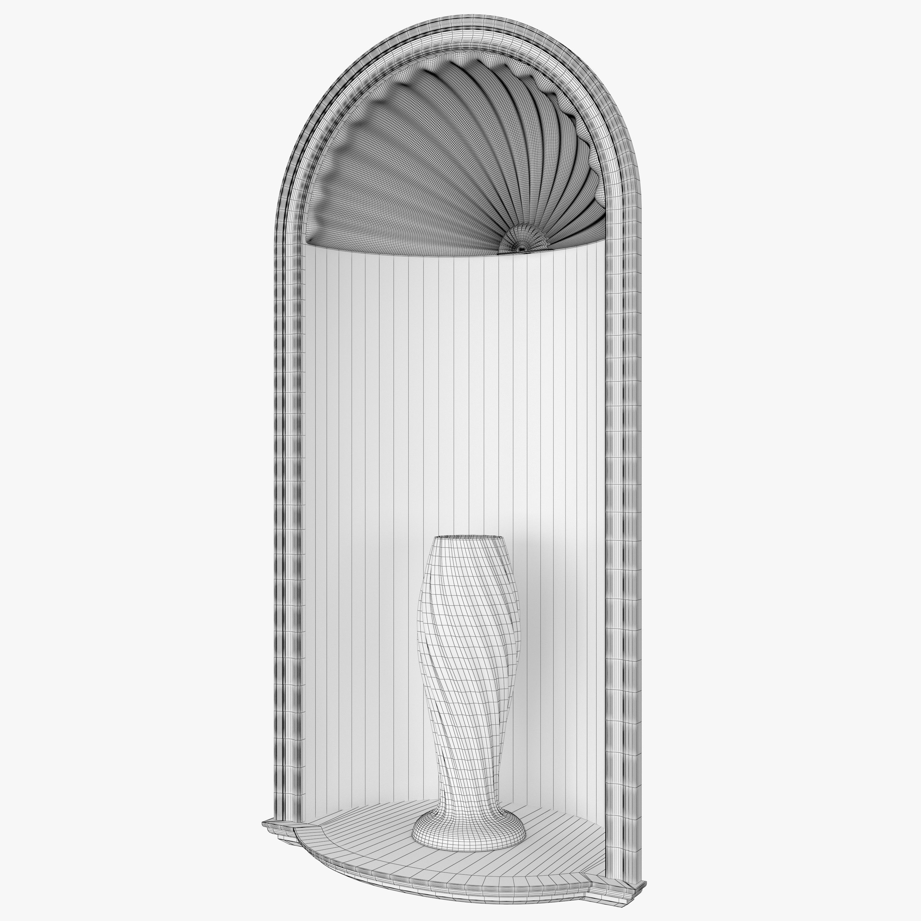 Wall niche 3D model_9