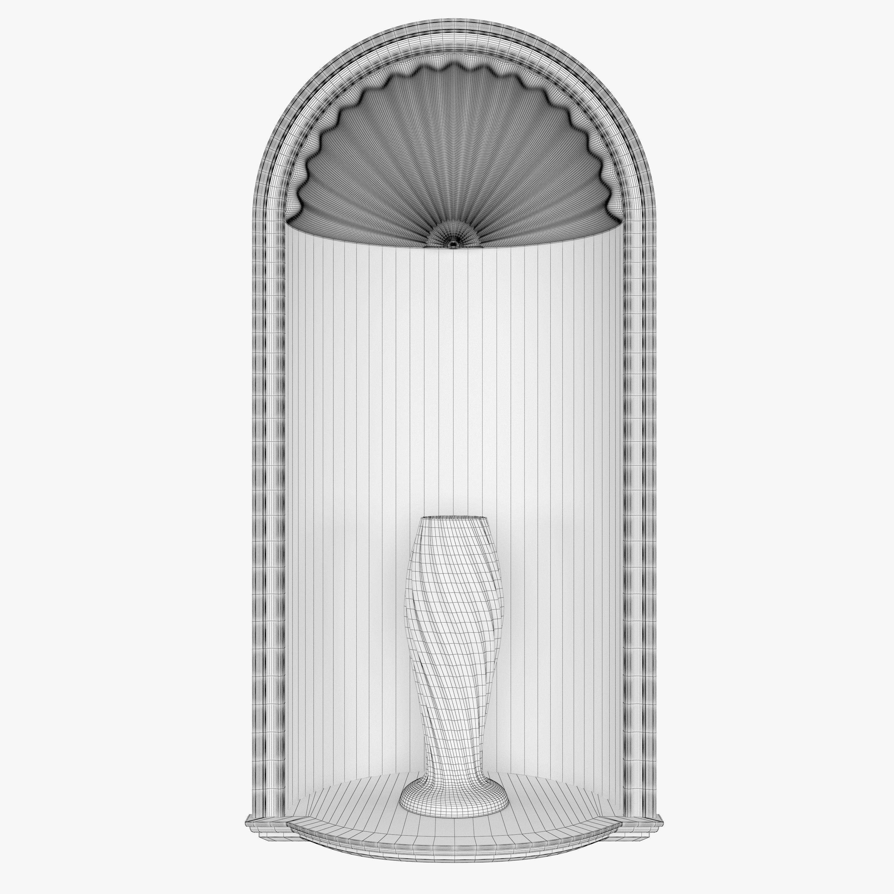 Wall niche 3D model_8