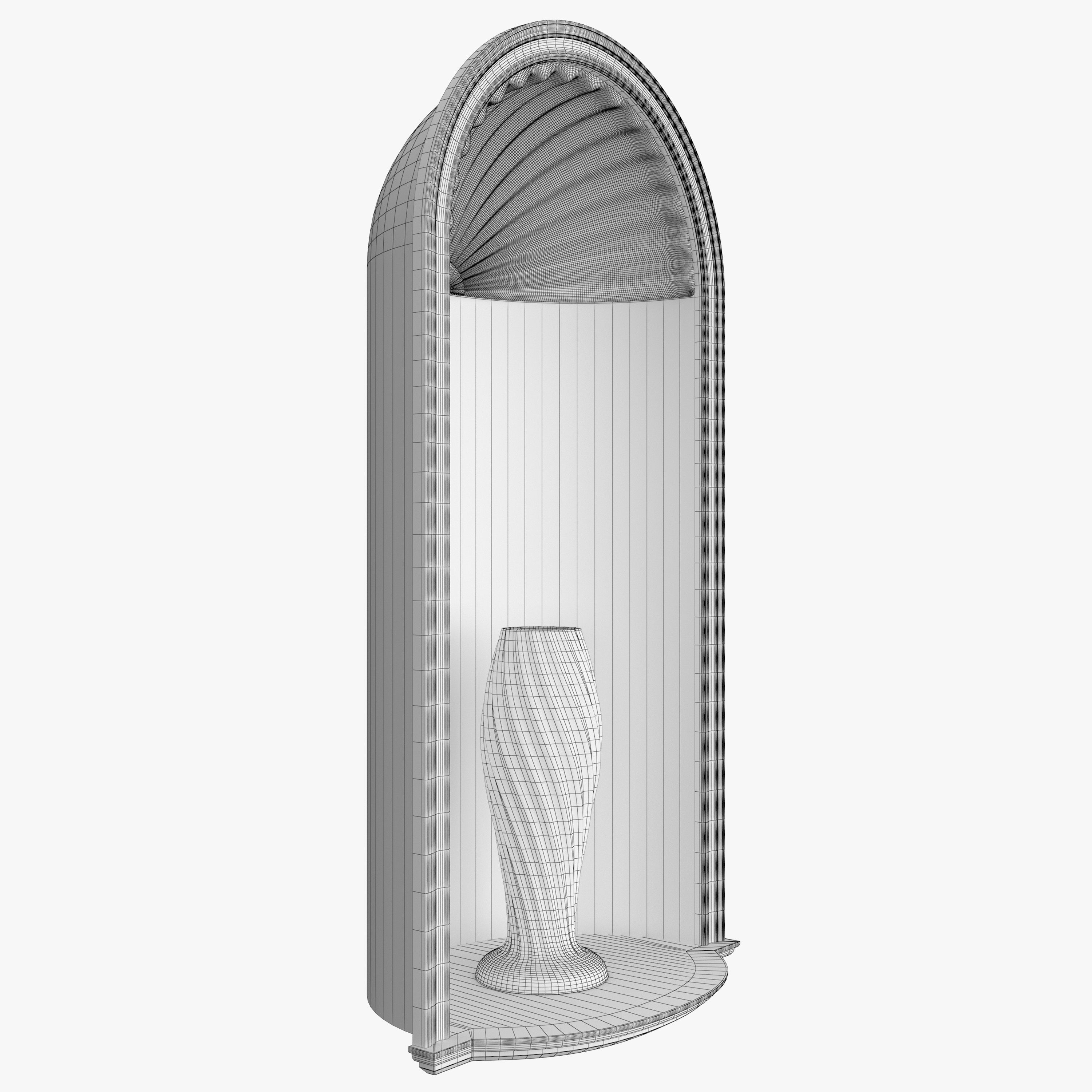 Wall niche 3D model_14