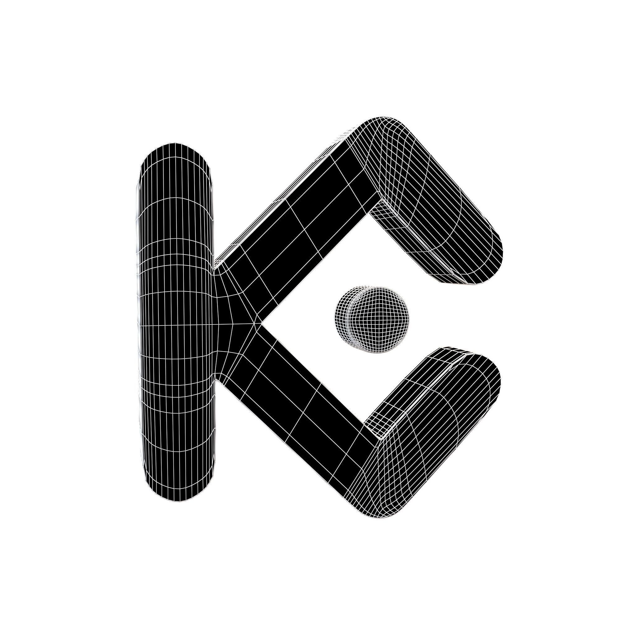 KuCoin Token Coin v2 002 Low-poly 3D model_5