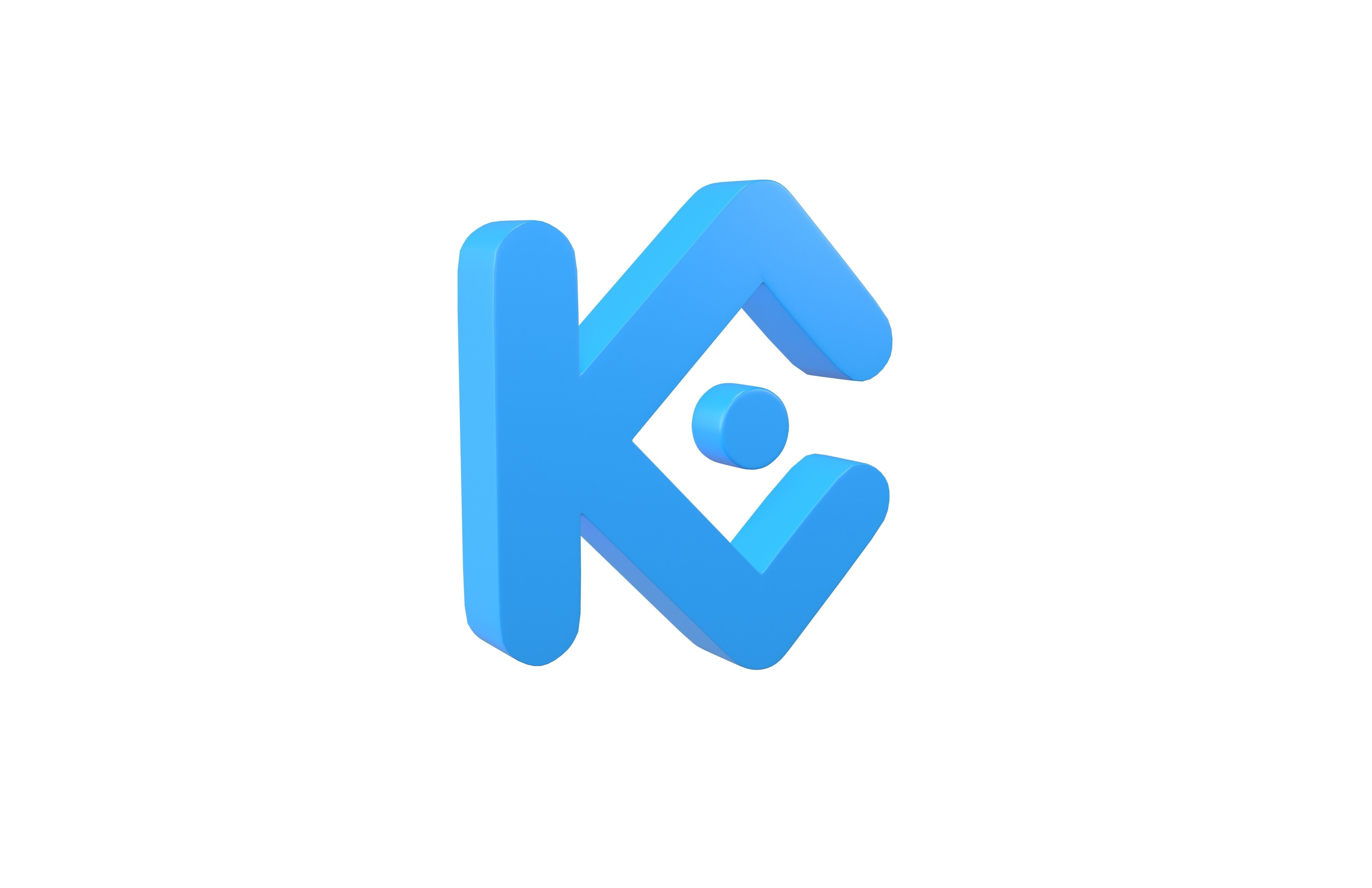 KuCoin Token Coin v2 002 Low-poly 3D model_1